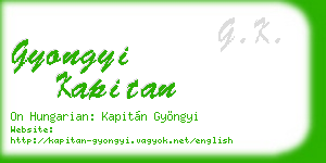 gyongyi kapitan business card